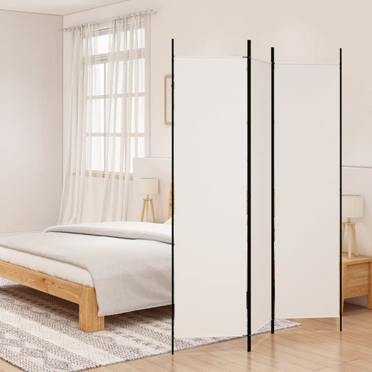 Kamerscherm met 3 panelen 150x200 cm stof wit is nu te koop bij PeponiXL, paradijselijk wonen!