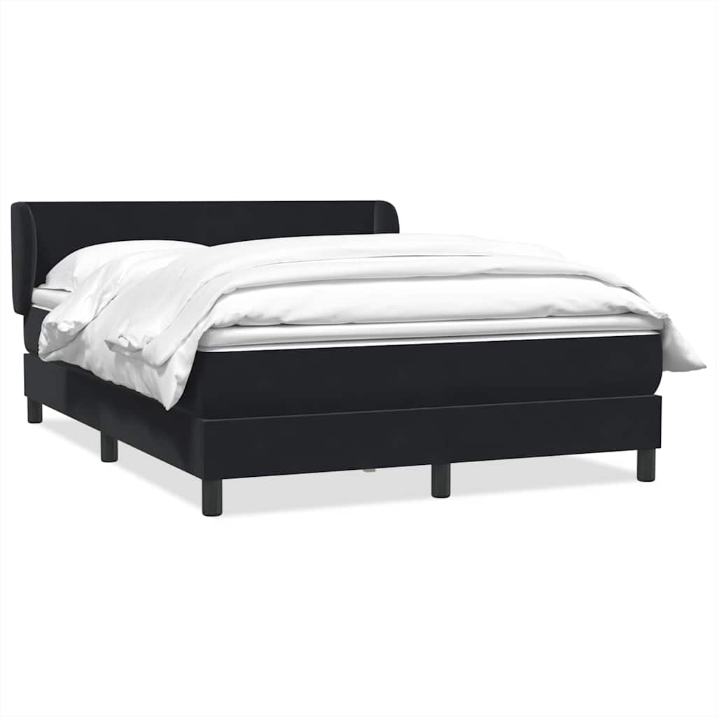 Boxspring met matras fluweel zwart 160x210 cm is nu te koop bij PeponiXL, paradijselijk wonen!