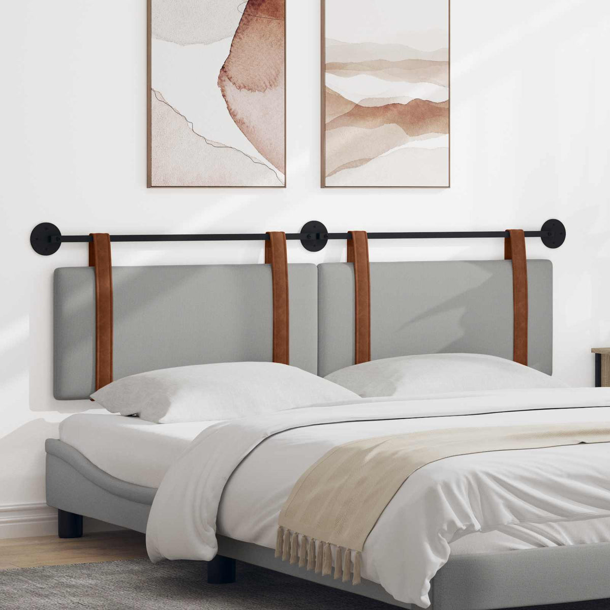Hangend hoofdbord Wolkengrijs Antiek PU is nu te koop bij PeponiXL, paradijselijk wonen!