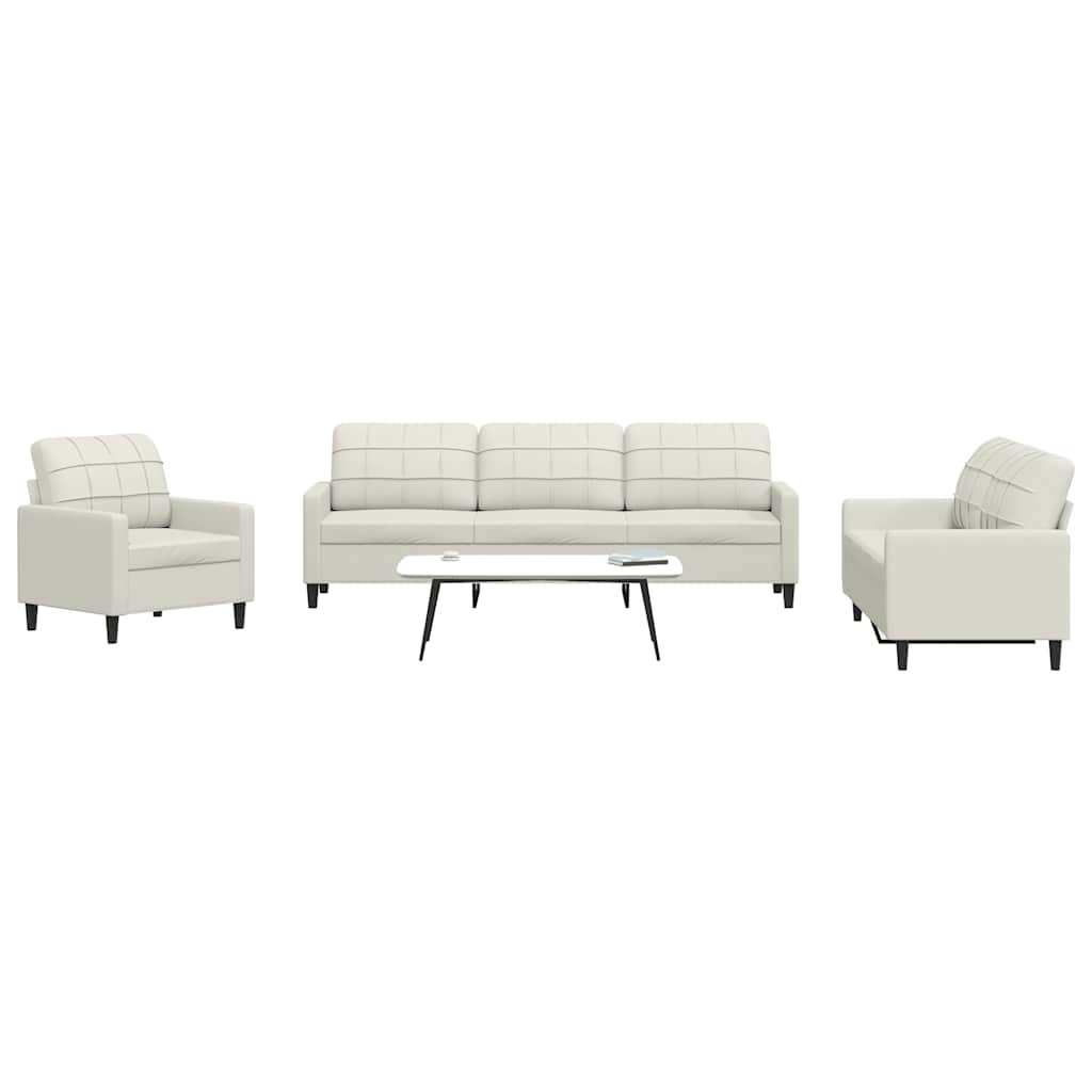 4-delige Loungeset met kussens fluweel crèmekleurig is nu te koop bij PeponiXL, paradijselijk wonen!
