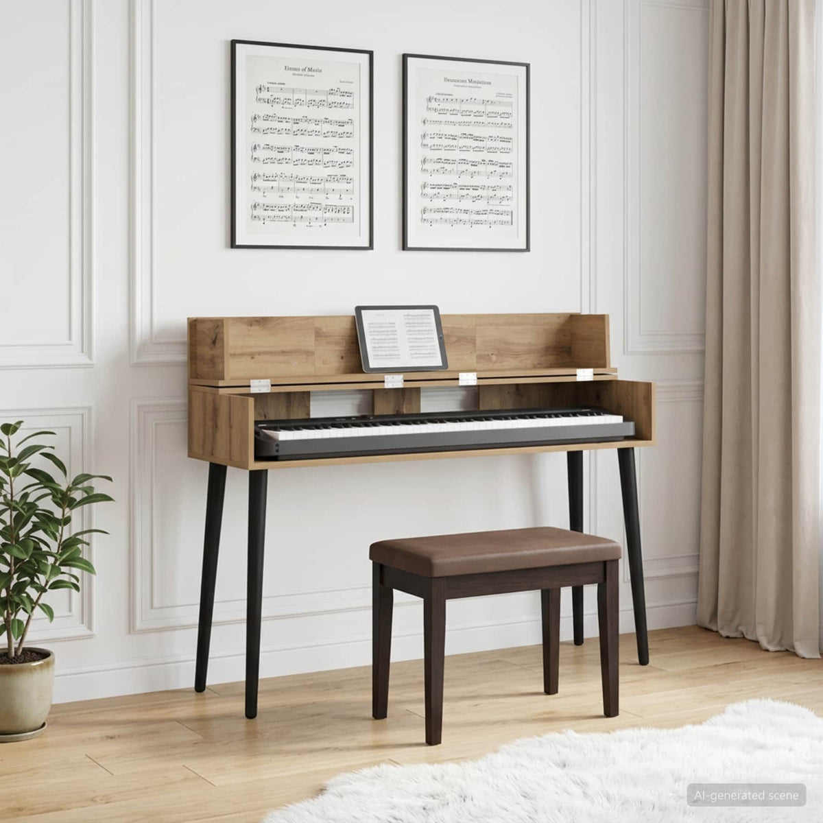 studiobureau Artisanaal eiken 130 x 40 x 19,5 cm Bewerkt hout is nu te koop bij PeponiXL, paradijselijk wonen!