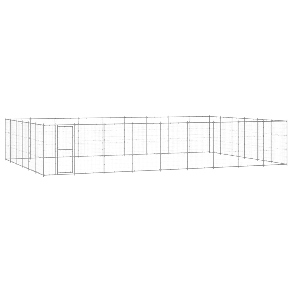 Hondenkennel 65,34 m² gegalvaniseerd staal is nu te koop bij PeponiXL, paradijselijk wonen!
