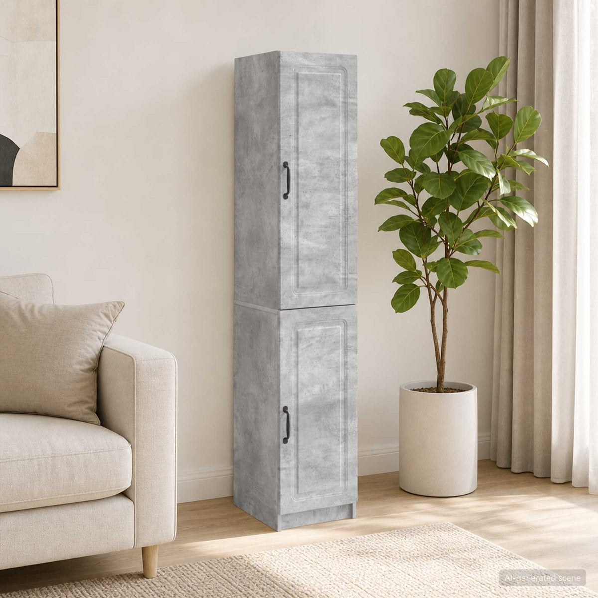 Kastenset 2 pcs Betongrijs Bewerkt hout is nu te koop bij PeponiXL, paradijselijk wonen!