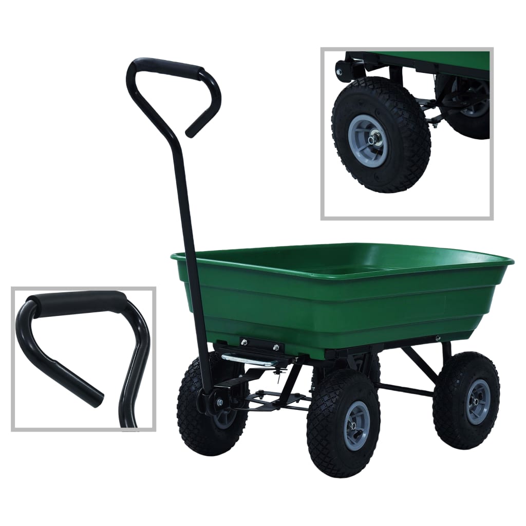 Tuinkiepwagen 300 kg 75L groen is nu te koop bij PeponiXL, paradijselijk wonen!