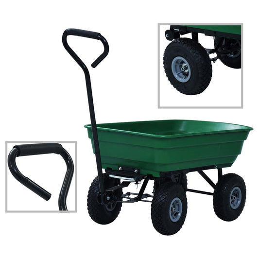 Tuinkiepwagen 300 kg 75L groen is nu te koop bij PeponiXL, paradijselijk wonen!