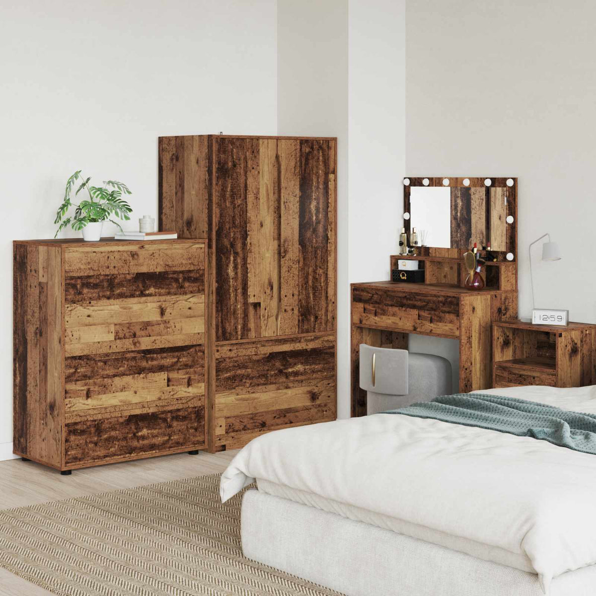 Opslagkasten Oud Hout 80 x 48 x 105 cm Bewerkt hout is nu te koop bij PeponiXL, paradijselijk wonen!