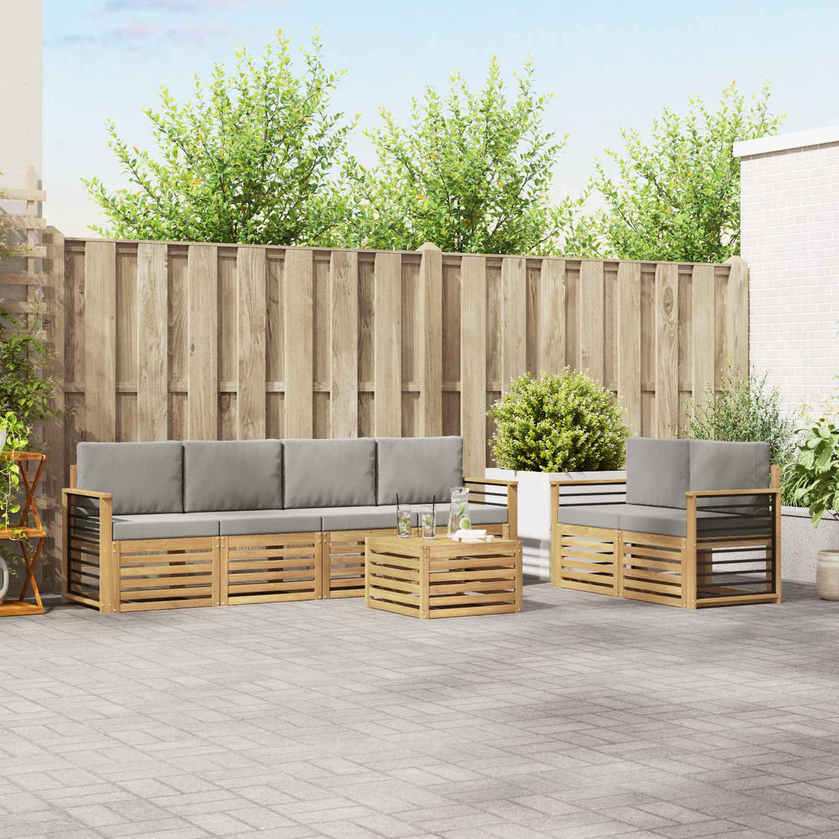 Sofa-Sets Massief Acaciahout is nu te koop bij PeponiXL, paradijselijk wonen!