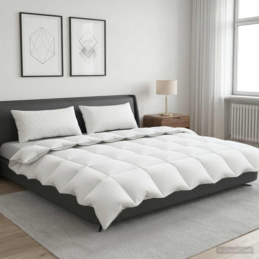 90% ganzen dons dekbedset FULDA 3 st 220 x 260 cm 210 GSM Wit is nu te koop bij PeponiXL, paradijselijk wonen!