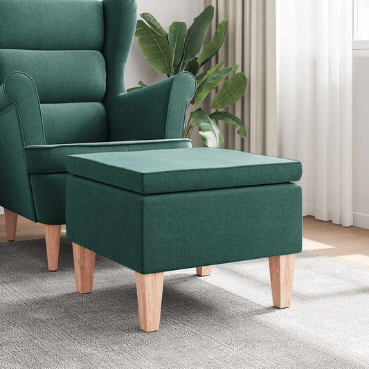 Kruk met houten poten stof donkergroen is nu te koop bij PeponiXL, paradijselijk wonen!
