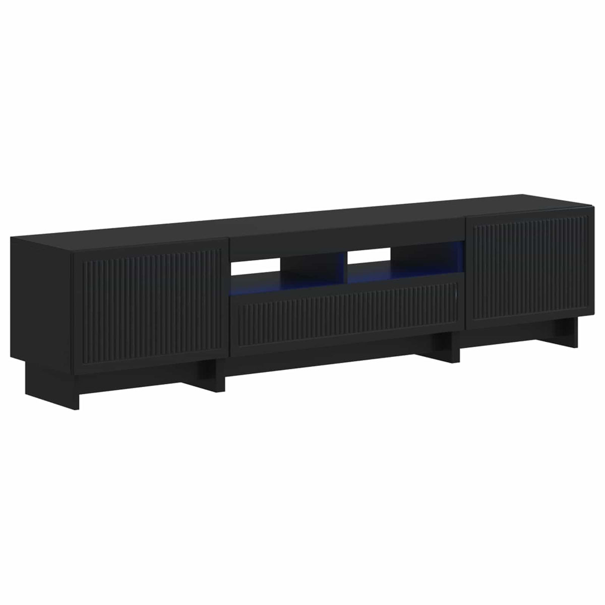5-delige LED TV-kast Zwart Bewerkt hout is nu te koop bij PeponiXL, paradijselijk wonen!