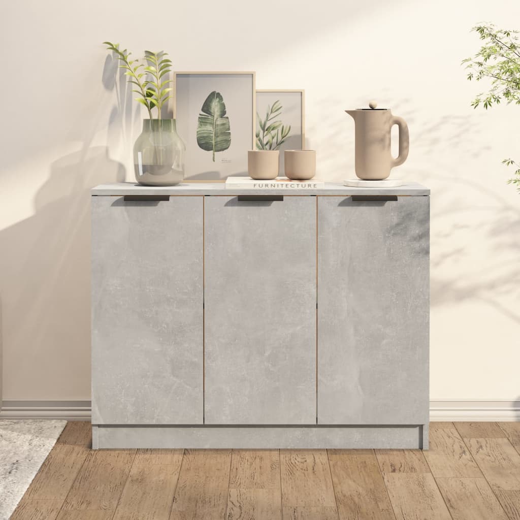 Dressoir 90,5x30x70 cm bewerkt hout betongrijs is nu te koop bij PeponiXL, paradijselijk wonen!