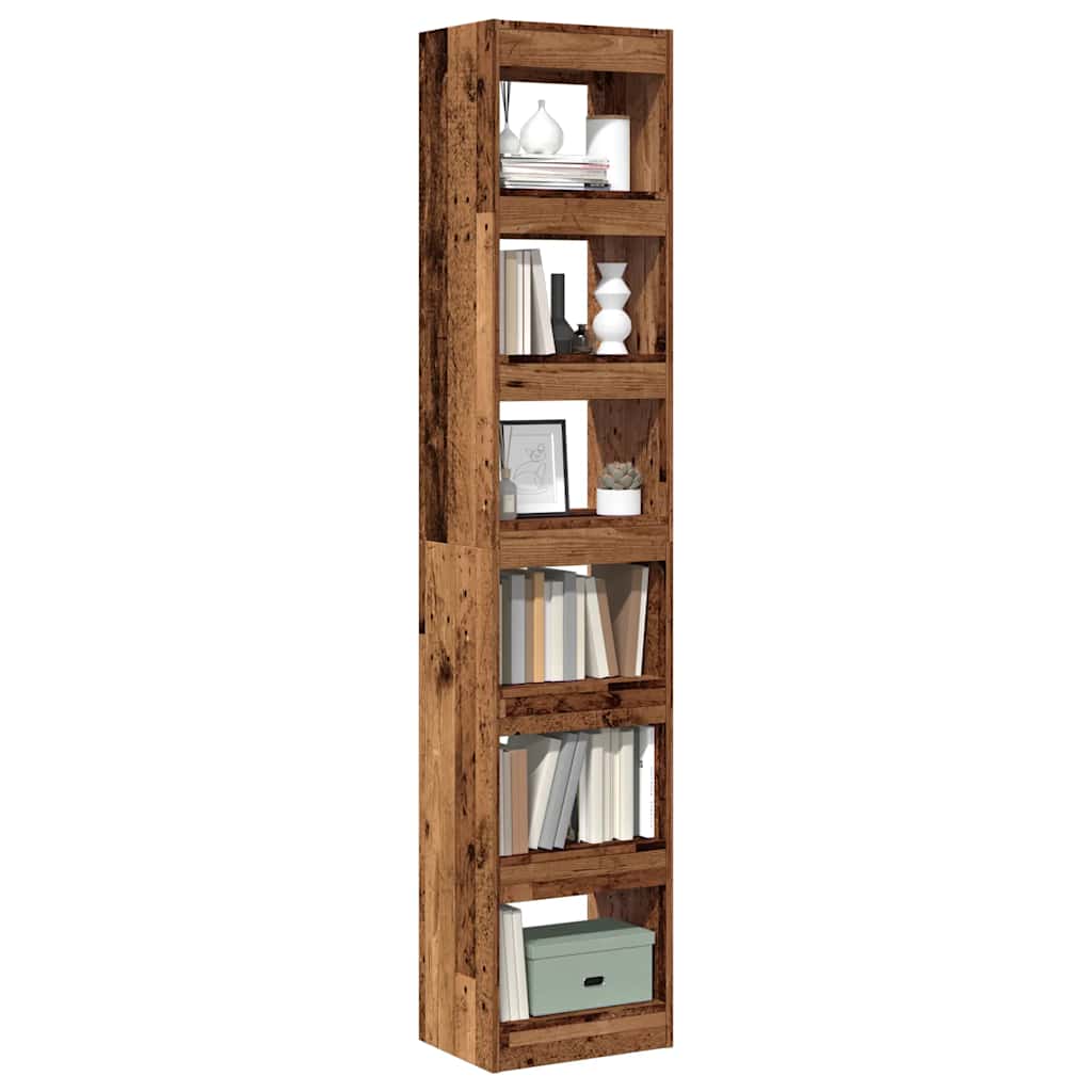 Boekenkast/kamerscherm 40x30x198 cm oud houtkleurig is nu te koop bij PeponiXL, paradijselijk wonen!