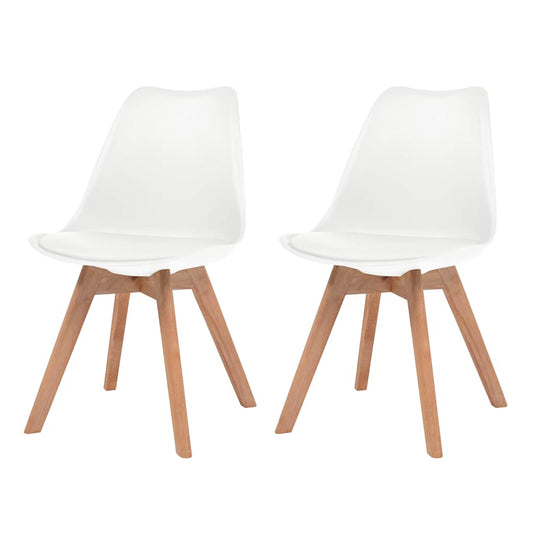 Eetkamerstoelen 2 st kunststof wit is nu te koop bij PeponiXL, paradijselijk wonen!