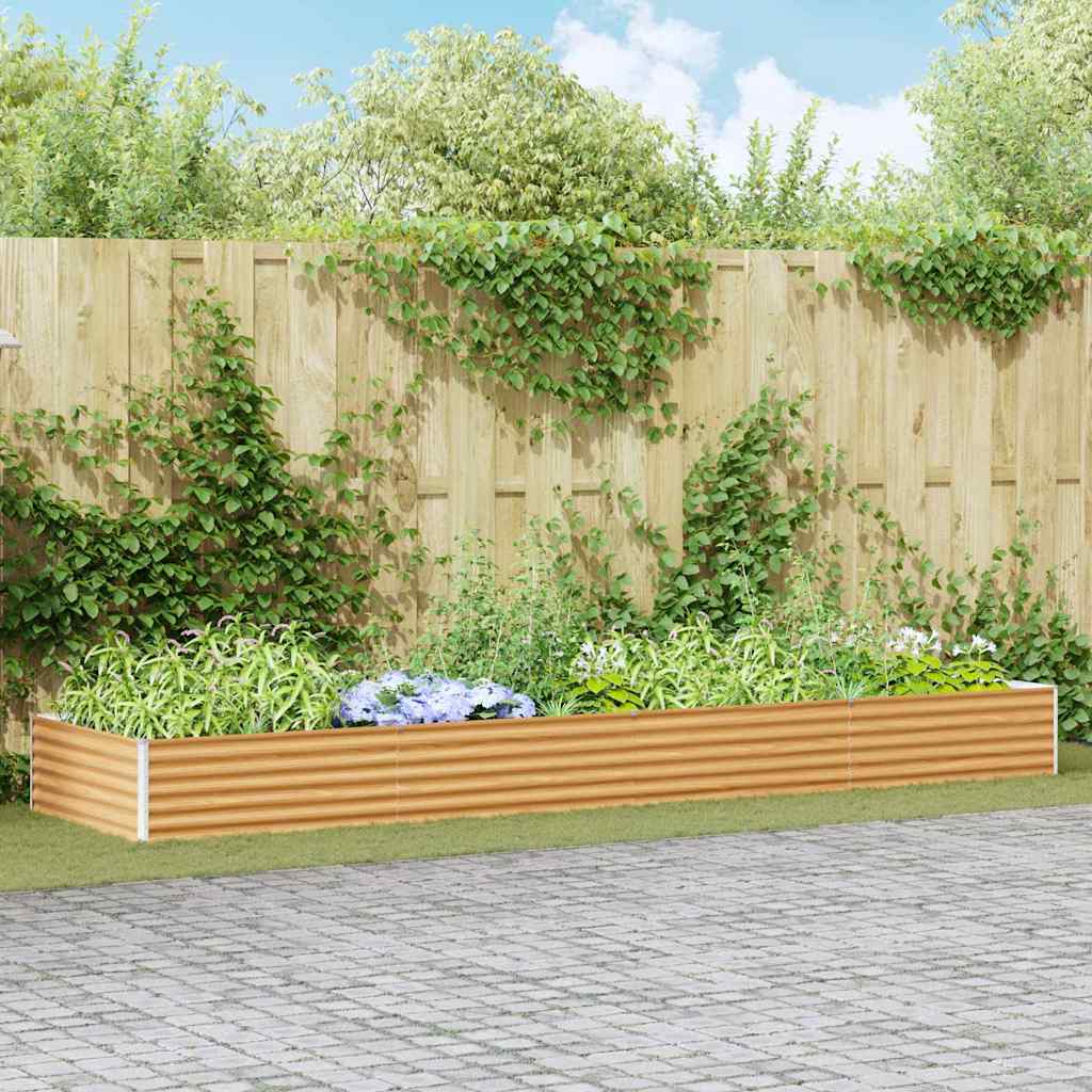 Verhoogde plantenbak 390 x 100 x 36 cm Gegalvaniseerd staal is nu te koop bij PeponiXL, paradijselijk wonen!