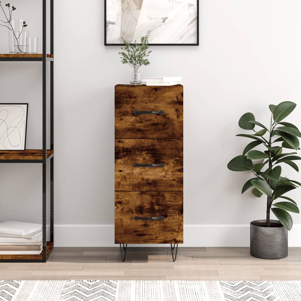 Dressoir 34,5x34x90 cm bewerkt hout gerookt eiken is nu te koop bij PeponiXL, paradijselijk wonen!