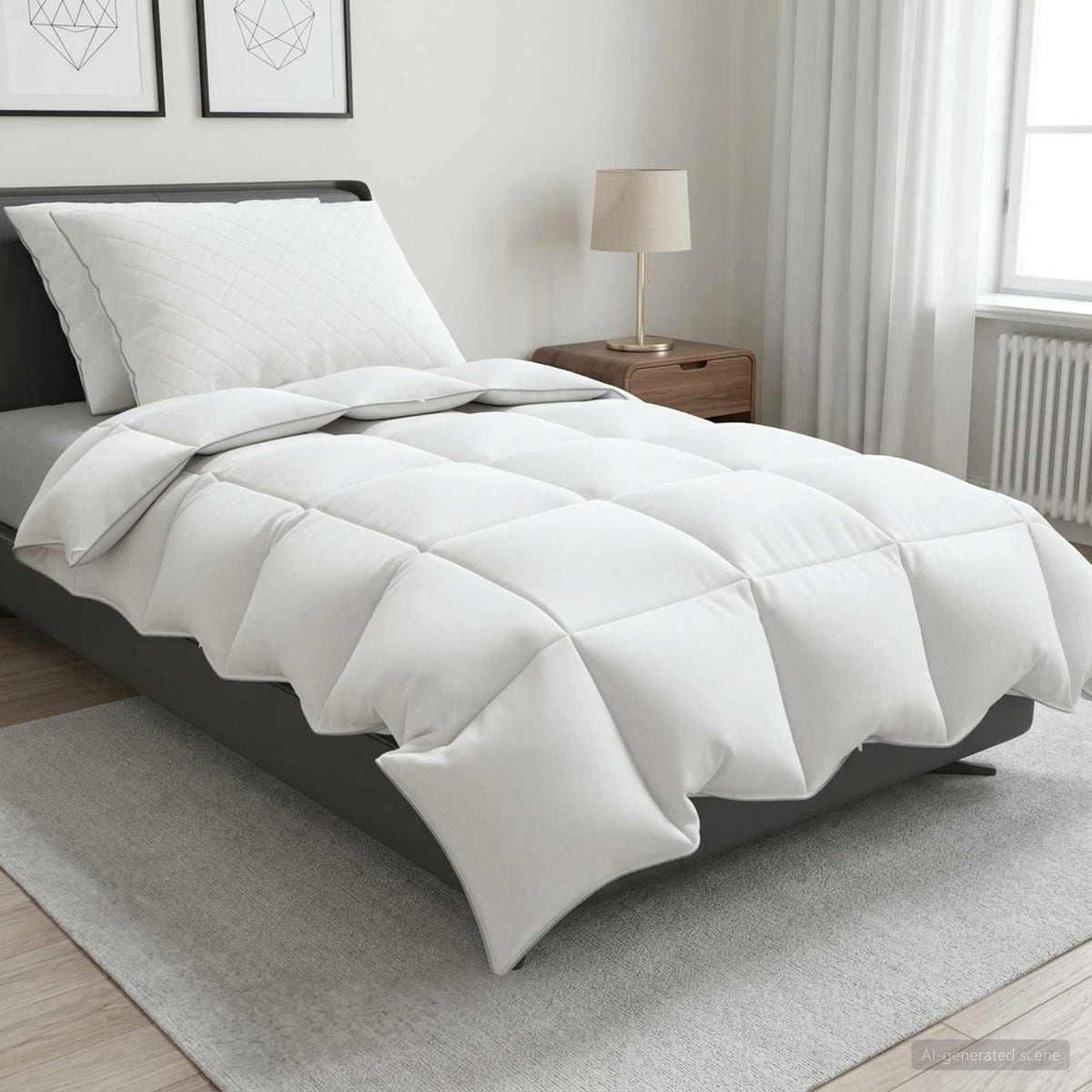 90% ganzen dons dekbedset FULDA 3 st 140 x 220 cm 210 GSM Wit is nu te koop bij PeponiXL, paradijselijk wonen!