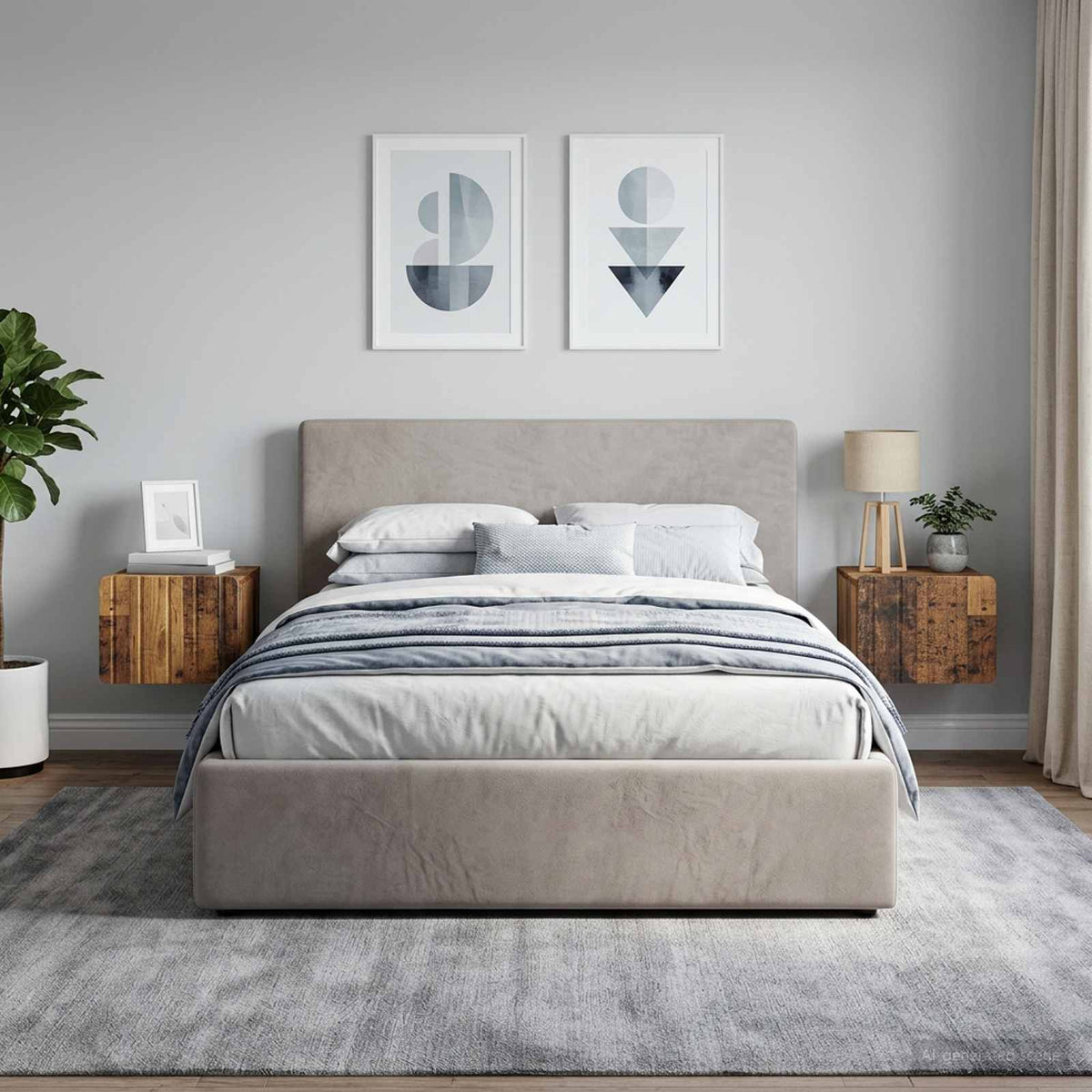 Wandbeugel Bedkast met lade 2 pcs Oud hout 33 x 34,5 x 24 cm is nu te koop bij PeponiXL, paradijselijk wonen!