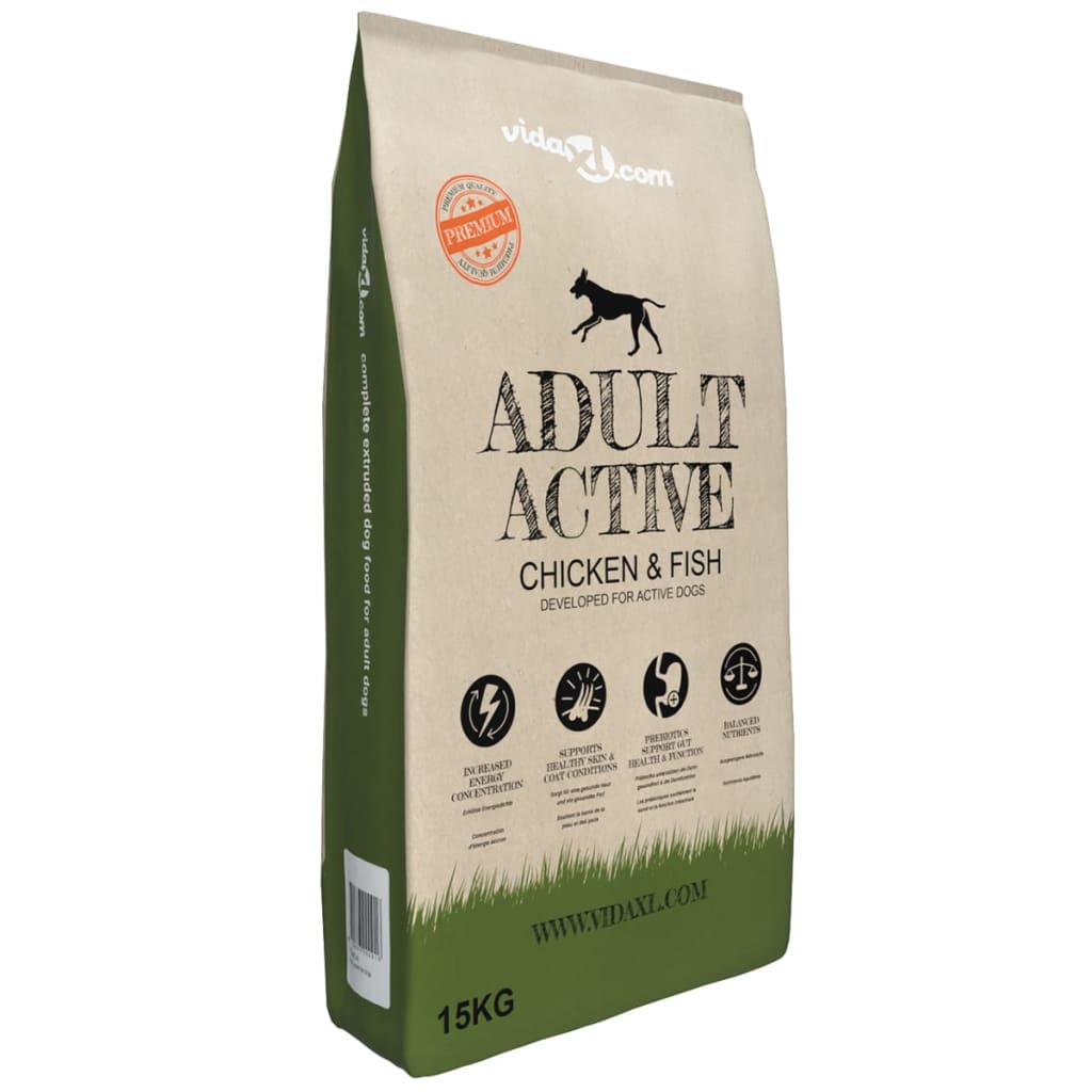 Premium hondenvoer droog Adult Active Chicken & Fish 15kg is nu te koop bij PeponiXL, paradijselijk wonen!