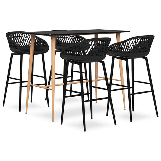 5-delige Barset zwart is nu te koop bij PeponiXL, paradijselijk wonen!