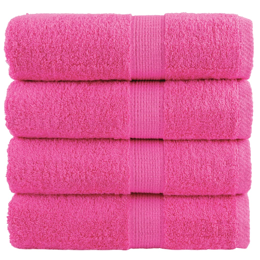 Premium washandjes SOLUND 4 stuks roze 30x30 cm 600 g/m2 is nu te koop bij PeponiXL, paradijselijk wonen!
