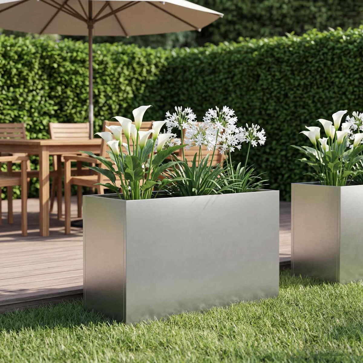 Plantenbak zilver 80 x 30 x 40 cm Roestvrij staal is nu te koop bij PeponiXL, paradijselijk wonen!