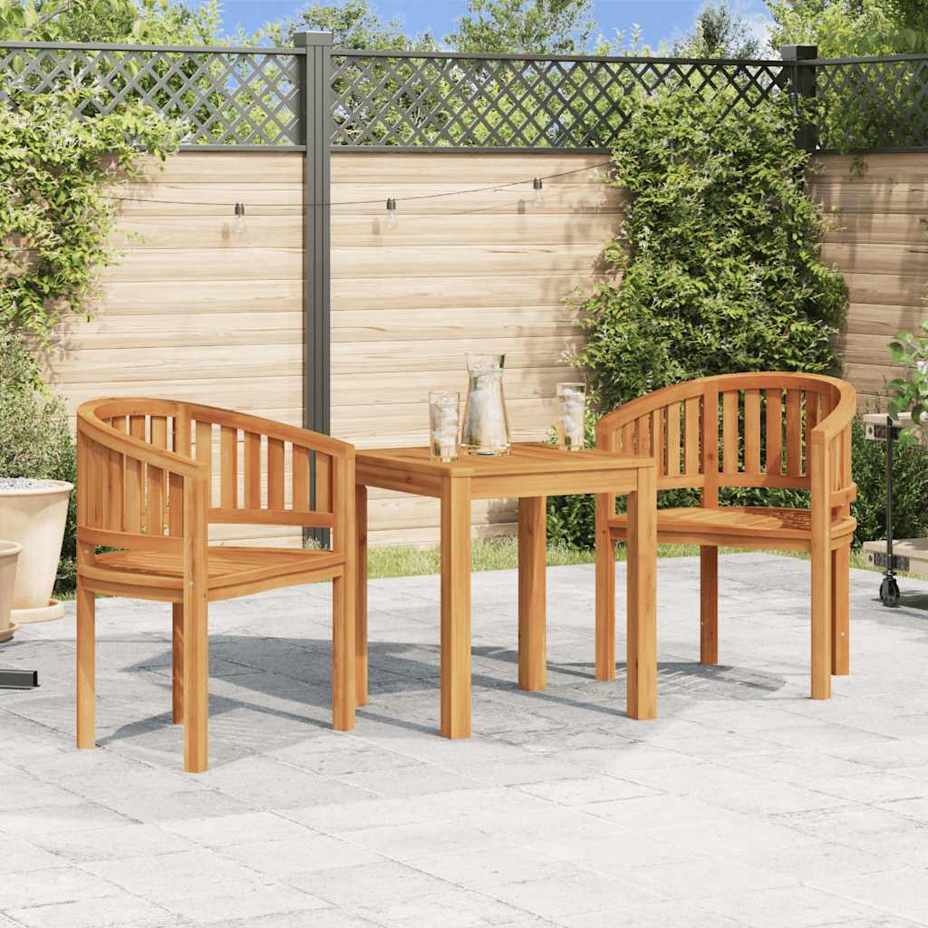 Bananenstoelen 2 st massief teakhout is nu te koop bij PeponiXL, paradijselijk wonen!