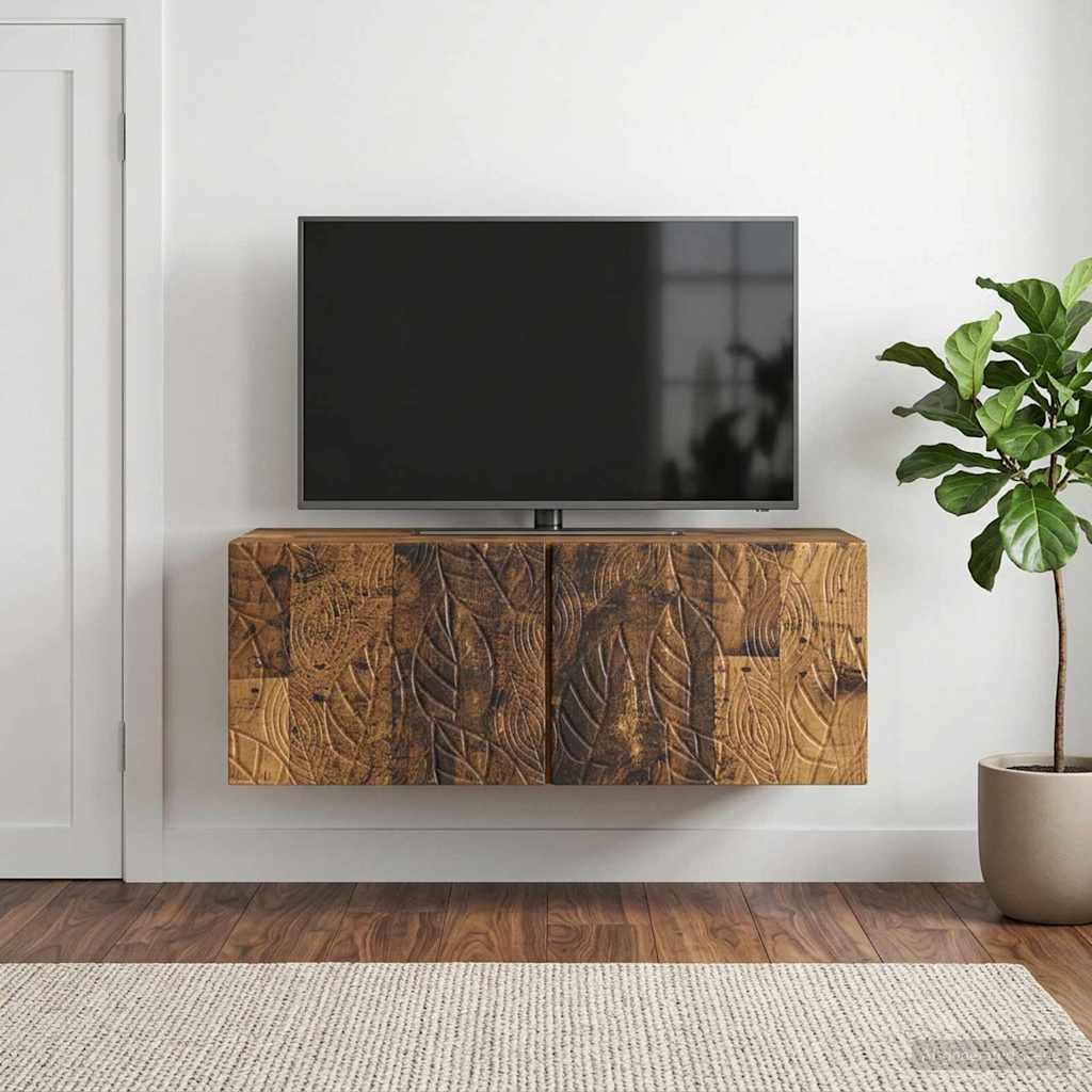 Wandbeugel TV-kast 59,5 x 41 x 30 cm Oud hout Bewerkt hout is nu te koop bij PeponiXL, paradijselijk wonen!