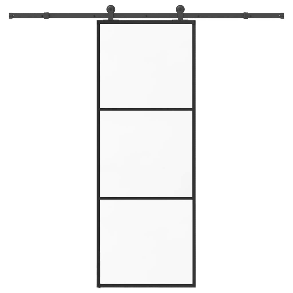 Schuifdeur met beslag 76x205 cm ESG-glas en aluminium is nu te koop bij PeponiXL, paradijselijk wonen!