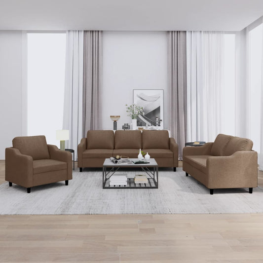 4-delige Loungeset met kussens stof bruin is nu te koop bij PeponiXL, paradijselijk wonen!