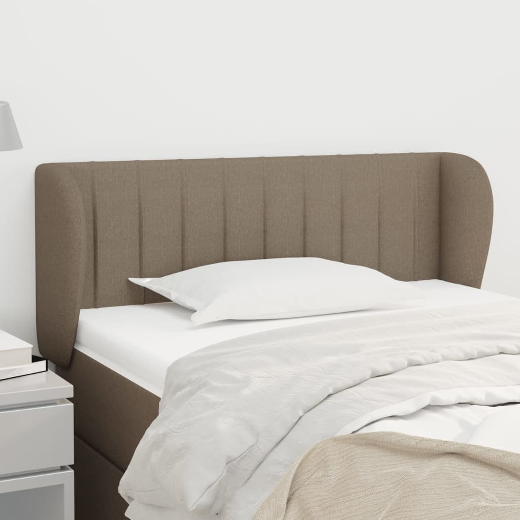 Hoofdbord met randen 83x23x78/88 cm stof taupe is nu te koop bij PeponiXL, paradijselijk wonen!