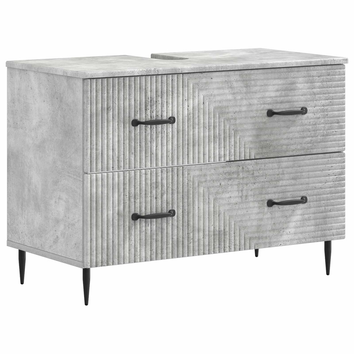 Badkamer wastafelkast HAARLEM Betongrijs 82 x 41 x 58,5 cm is nu te koop bij PeponiXL, paradijselijk wonen!