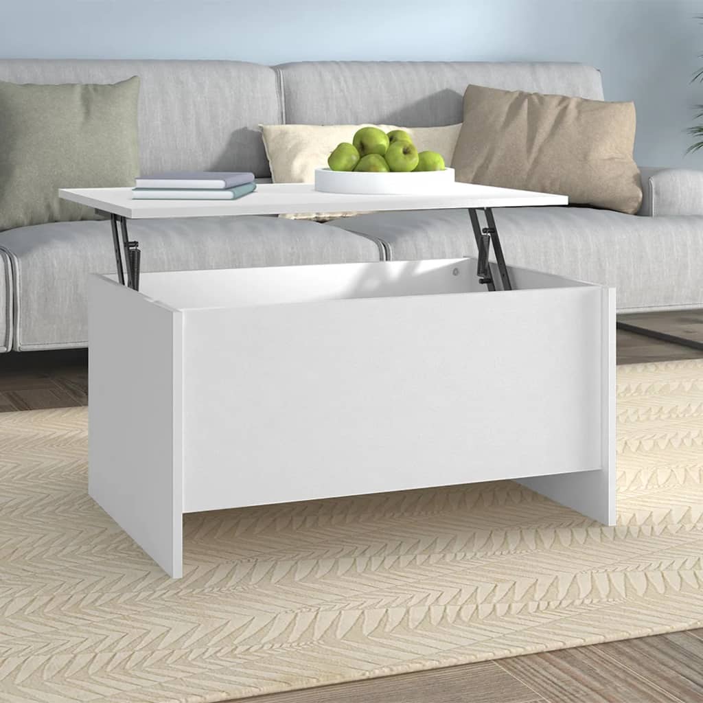 Salontafel 80x55,5x41,5 cm bewerkt hout wit is nu te koop bij PeponiXL, paradijselijk wonen!