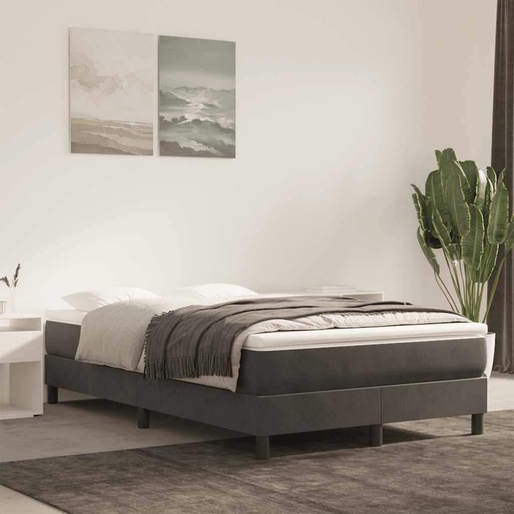 Pocketveringmatras medium 140x210x20 cm fluweel donkergrijs is nu te koop bij PeponiXL, paradijselijk wonen!