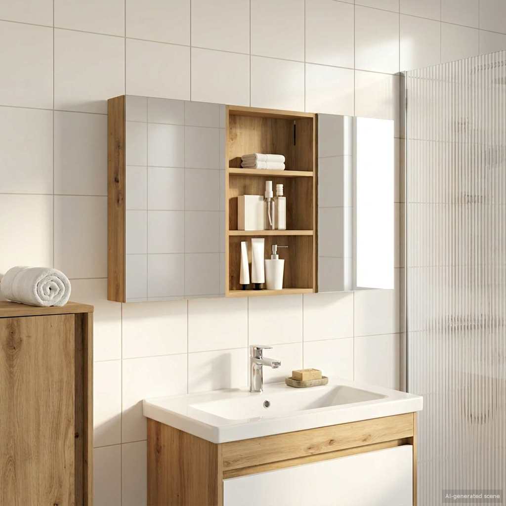 Badkamerkastenset 3 st 120 x 10,5 x 60,5 cm Bewerkt hout is nu te koop bij PeponiXL, paradijselijk wonen!