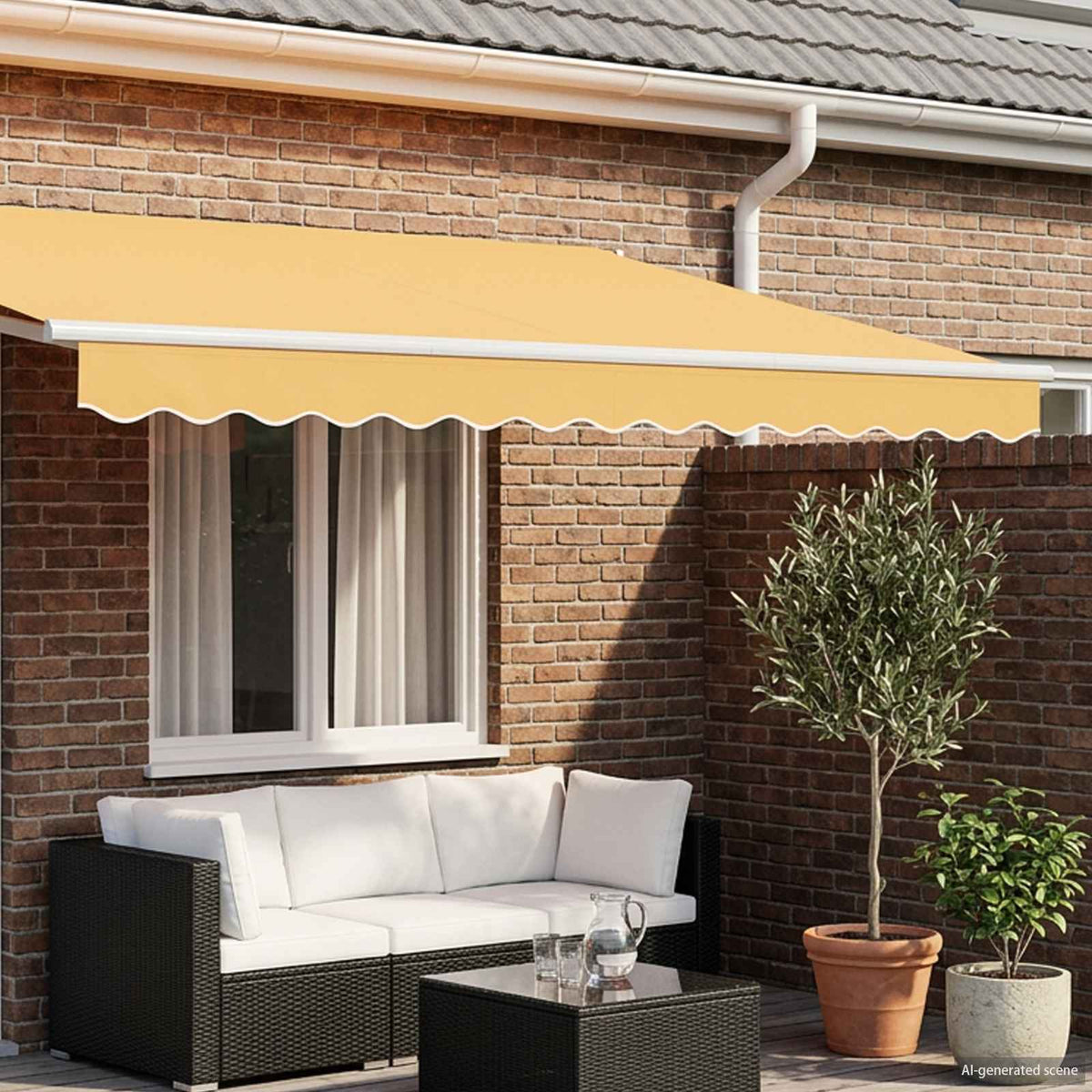Vervangende markies volant Zand 3 m Polyester is nu te koop bij PeponiXL, paradijselijk wonen!