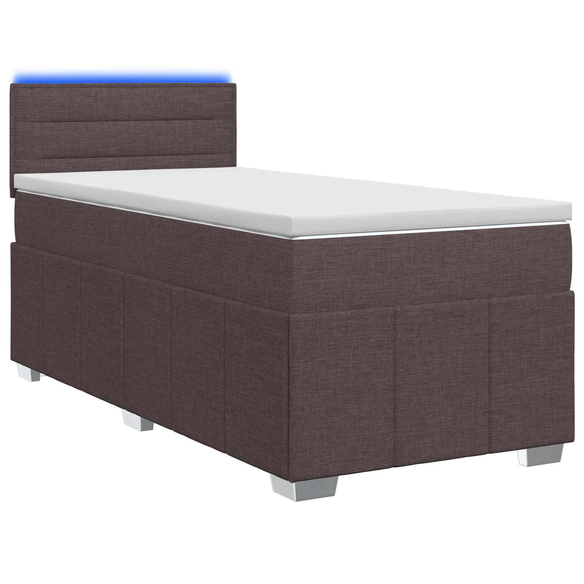 Boxspringbed met matras Donkerbruin 90 x 200 cm Stof is nu te koop bij PeponiXL, paradijselijk wonen!