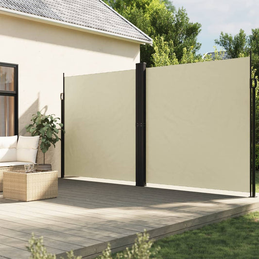 Windscherm uittrekbaar 220x1000 cm crèmekleurig is nu te koop bij PeponiXL, paradijselijk wonen!