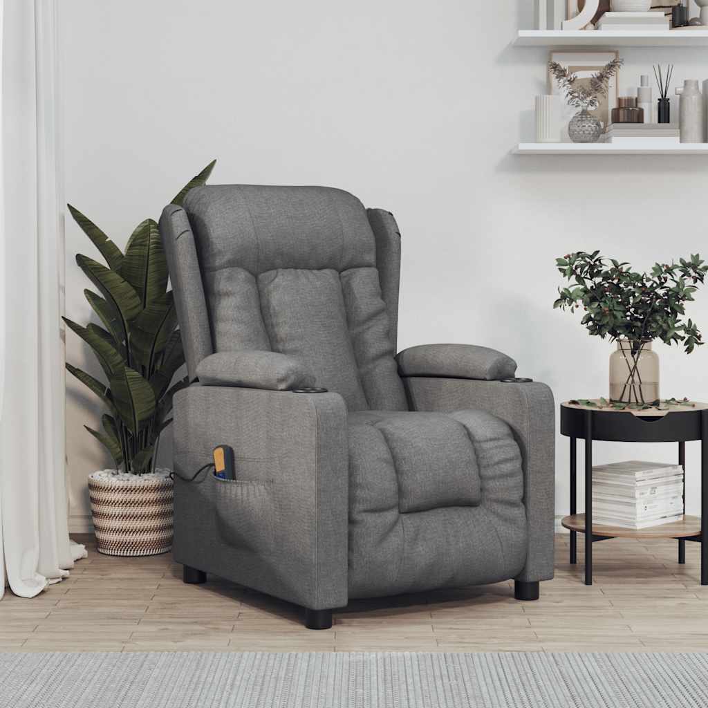 Massagestoel stof donkergrijs is nu te koop bij PeponiXL, paradijselijk wonen!
