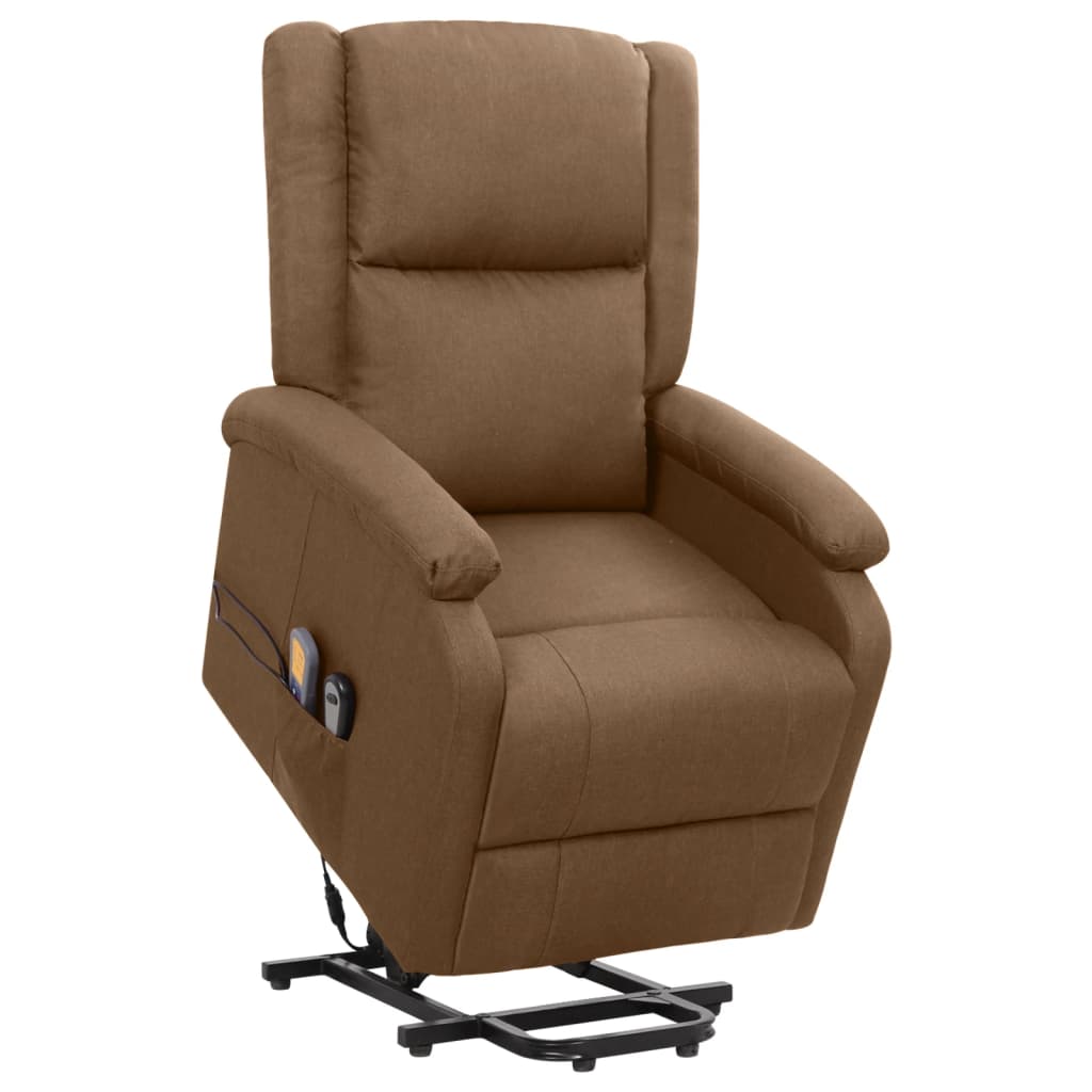 Sta-op-massagestoel stof bruin is nu te koop bij PeponiXL, paradijselijk wonen!