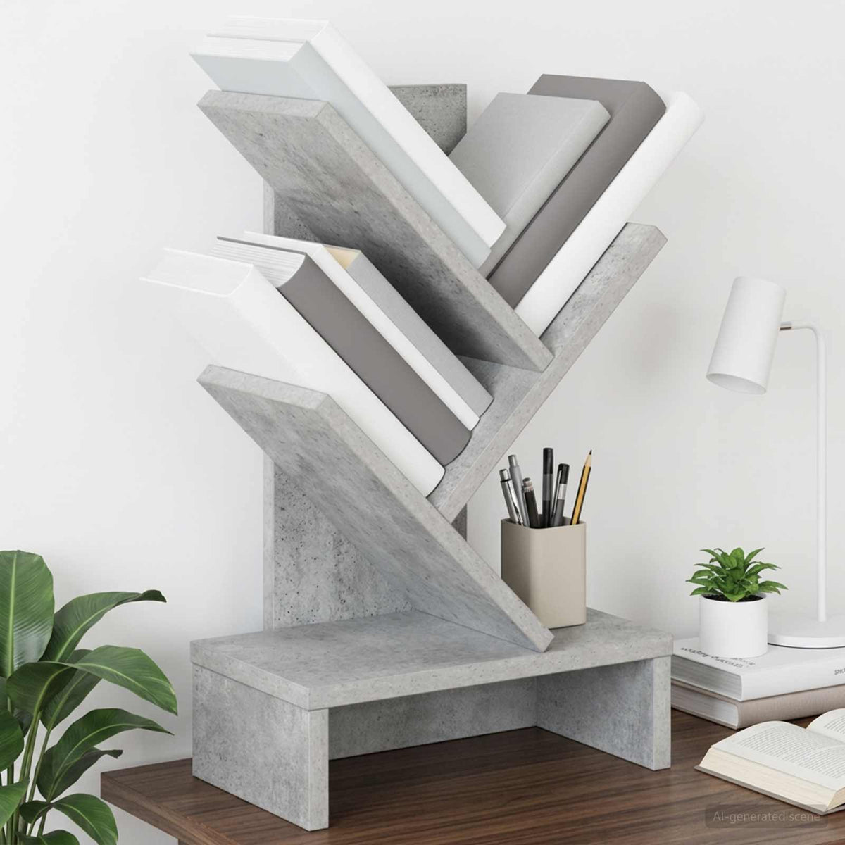 Boomvormige boekenplank met 3 planken 30 x 18 x 48 cm is nu te koop bij PeponiXL, paradijselijk wonen!