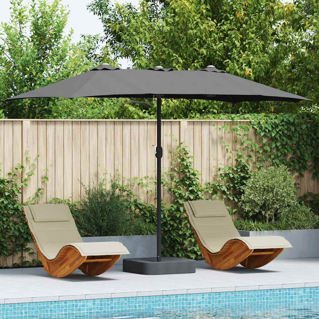 Tuinparasol Antraciet 385 x 209 x 244 cm Polyester en staal is nu te koop bij PeponiXL, paradijselijk wonen!