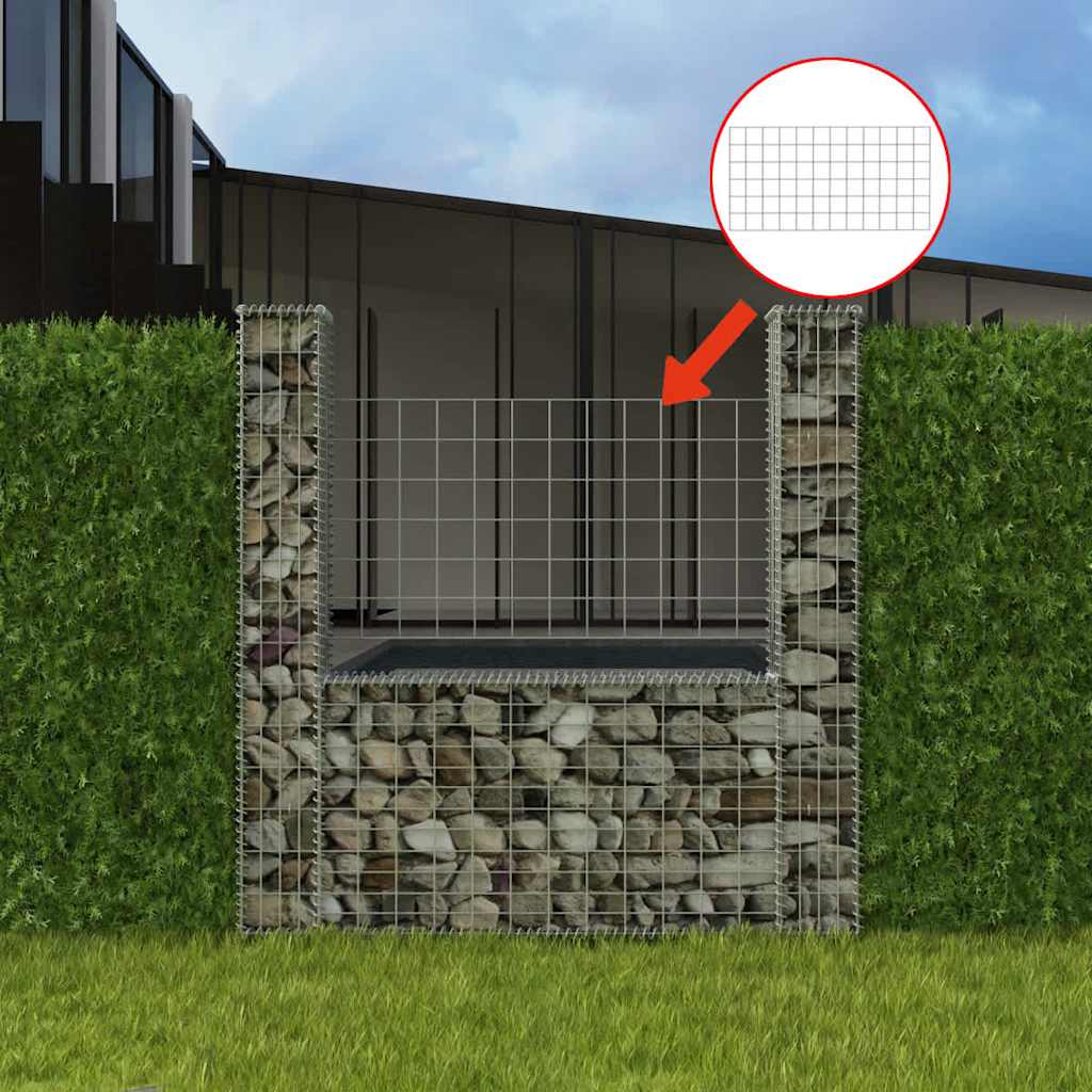 Gabion mand U-vormig 160x20x150 cm staal is nu te koop bij PeponiXL, paradijselijk wonen!