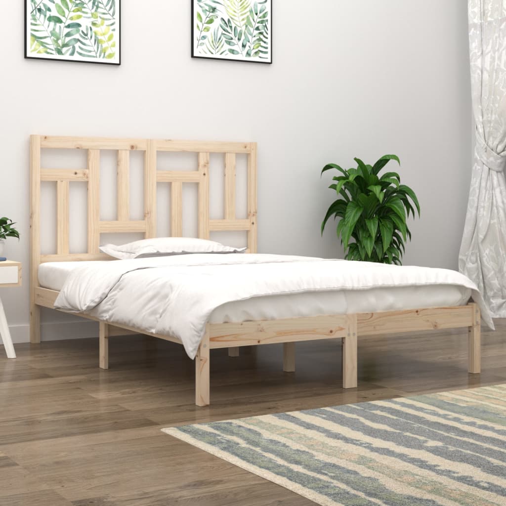 Bedframe massief hout 135x190 cm is nu te koop bij PeponiXL, paradijselijk wonen!