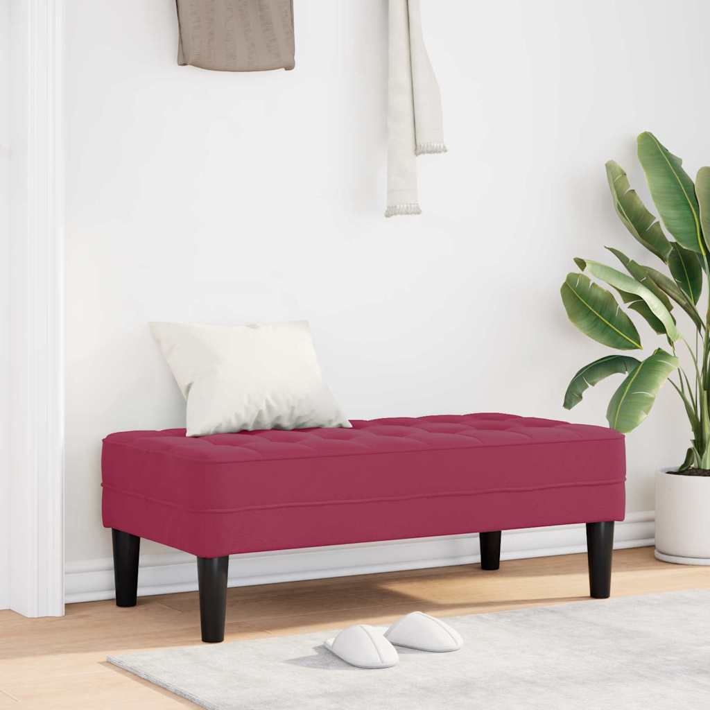 Bank met kussen Wijnrood 113 x 57 x 39 cm Fluweel is nu te koop bij PeponiXL, paradijselijk wonen!