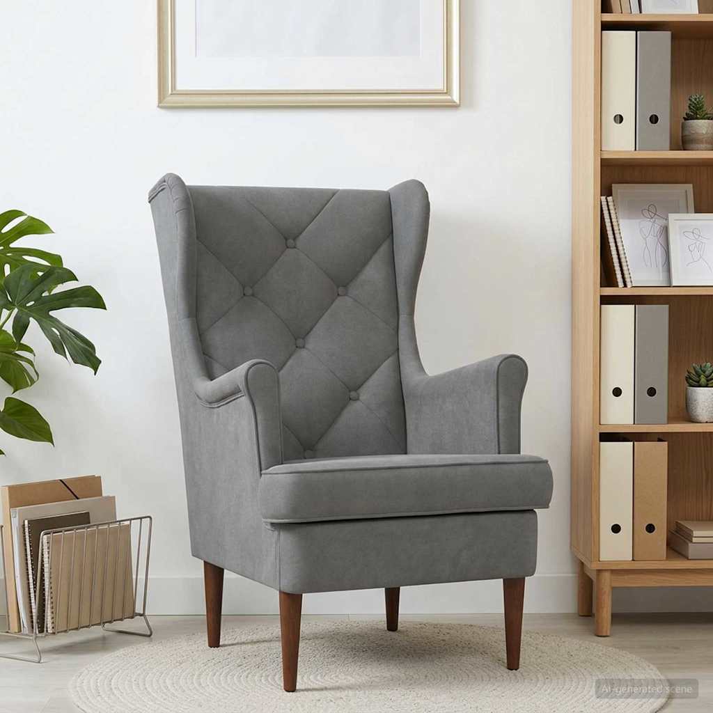 Fauteuil Donkergrijs Fluweel is nu te koop bij PeponiXL, paradijselijk wonen!