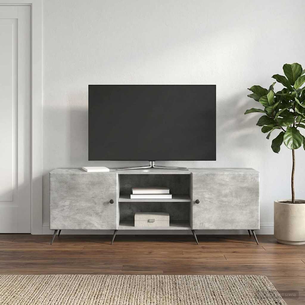 TV-kast Betongrijs 150 x 31 x 50 cm Bewerkt hout is nu te koop bij PeponiXL, paradijselijk wonen!