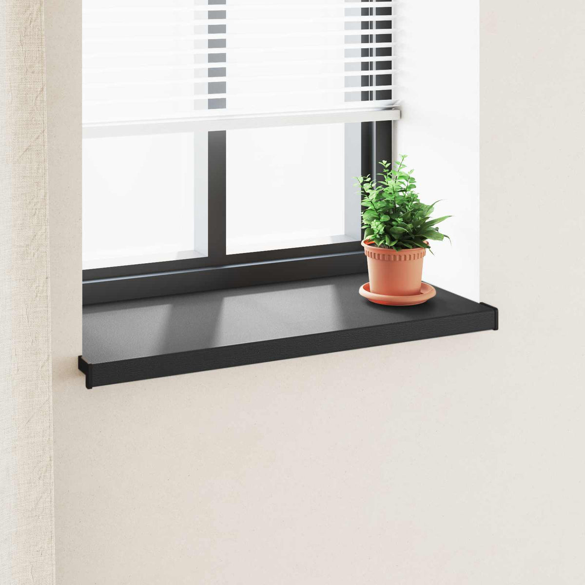 Raamsokkel Zwart met houten nerf 60 x 40 x 4,5 cm PVC is nu te koop bij PeponiXL, paradijselijk wonen!