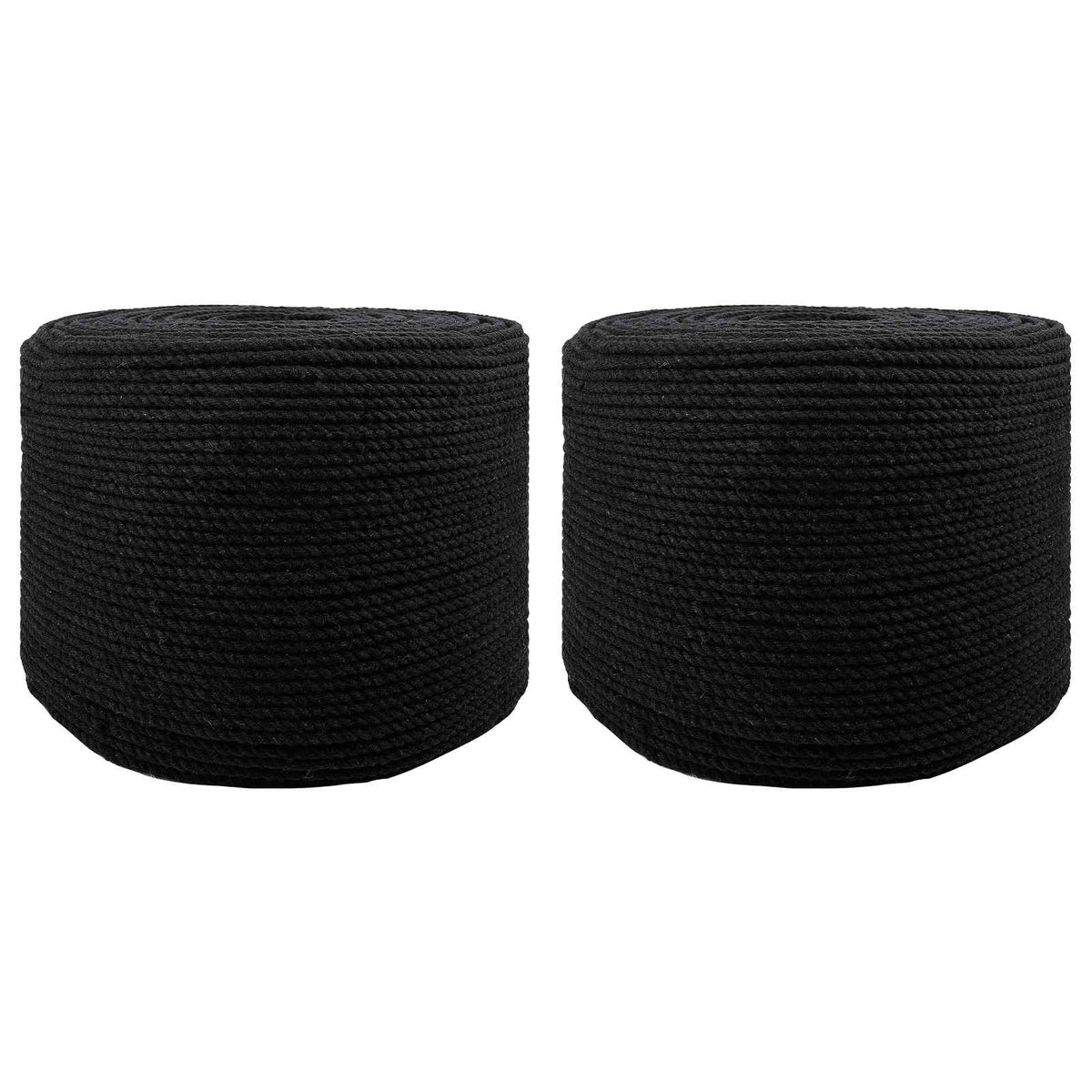 Touw 2 pcs Zwart Katoen is nu te koop bij PeponiXL, paradijselijk wonen!