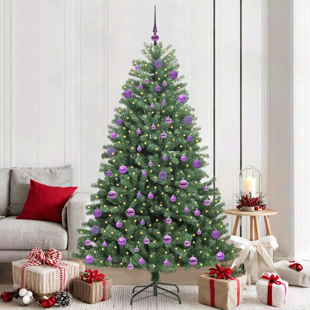 Kunstmatige Inklapbare Kerstboom Groen 210 cm PVC en Metaal is nu te koop bij PeponiXL, paradijselijk wonen!