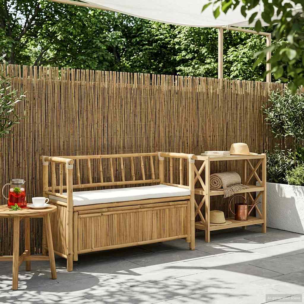 Tuinkast Bank Naturel 110 x 47 x 80 cm Bamboe is nu te koop bij PeponiXL, paradijselijk wonen!